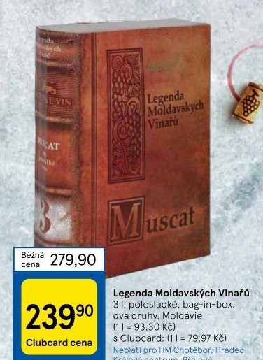 Vína Leganda Moldavských Vinařů - bag in box