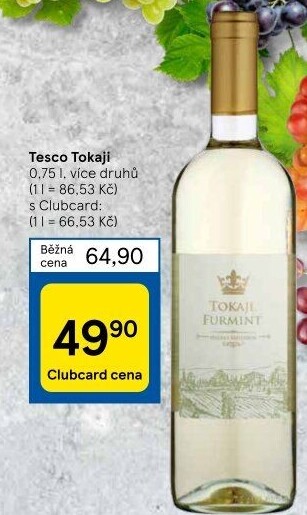 Vína Tokaji Tesco
