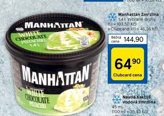 Zmrzlina v kelímku Manhattan Nestlé