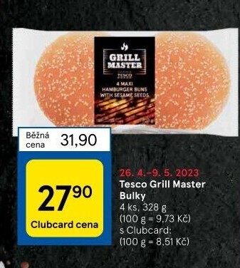 Bulka na hamburger Grill Master Tesco
