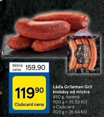 Grilovací klobása od Mistra Láďa Grileman Kostelecké uzeniny