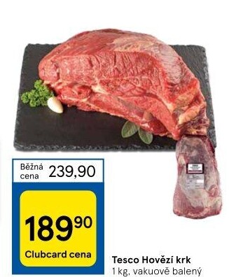 Hovězí krk Tesco