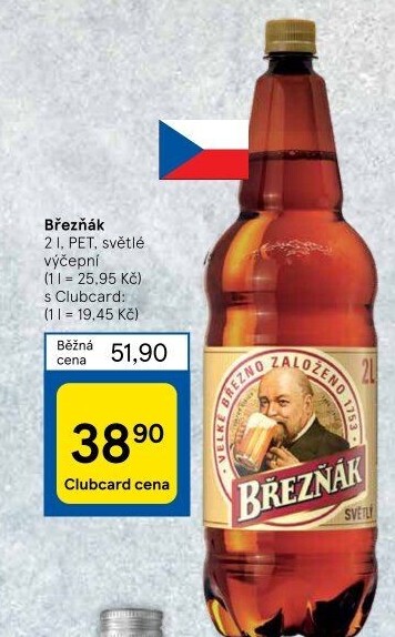 Pivo světlé výčepní 10° Březňák