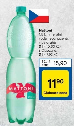 Přírodní voda Mattoni