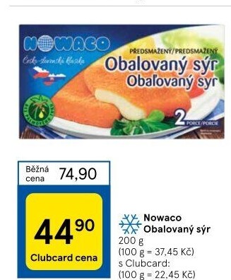 Sýr obalovaný mražený Nowaco