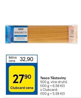 Těstoviny Tesco