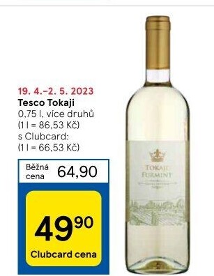 Vína Tokaji Tesco