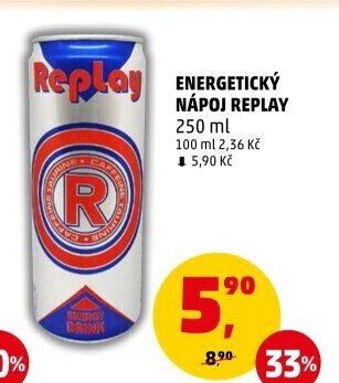 Energetický nápoj Replay