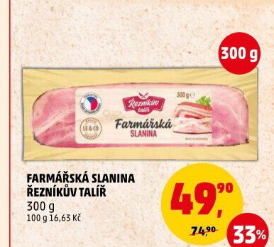 Farmářská slanina Řezníkův talíř