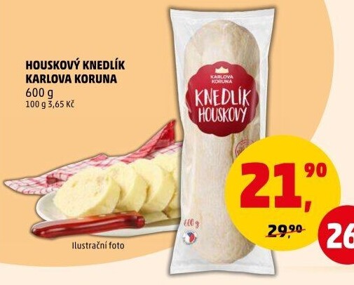 Knedlík houskový Karlova Koruna