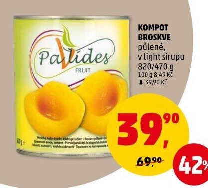 Kompot broskve Pavlides