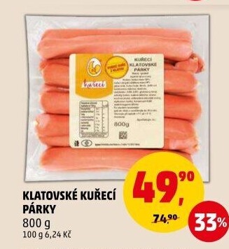 Kuřecí klatovské párky DZ Klatovy