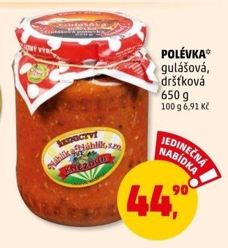 Polévka gulášová Řeznictví Kněždub Náhlík&amp