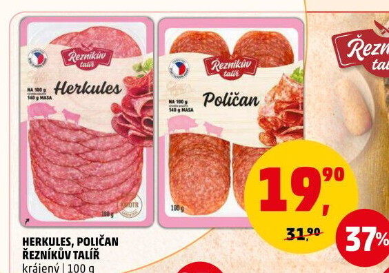 Salám Herkules Řezníkův talíř