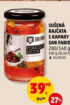 Sušená rajčata v oleji s kapary San Fabio