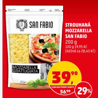 Sýr Mozzarella strouhaná San Fabio