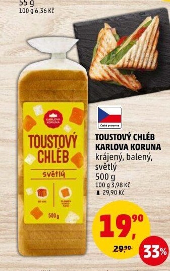 Toustový chléb Karlova Koruna
