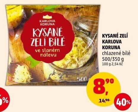 Zelí bílé kysané Karlova Koruna
