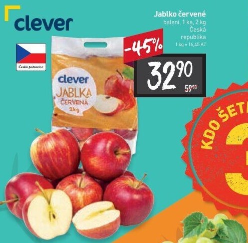 Jablka červená Clever