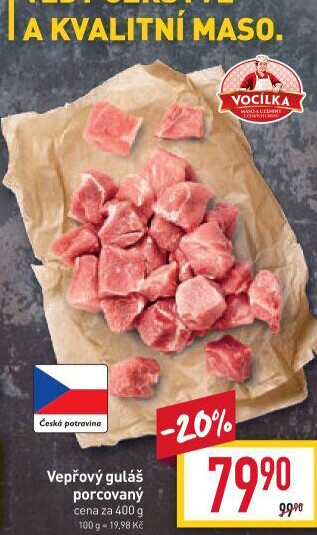 Maso na guláš vepřové Vocílka