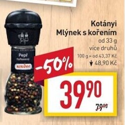 Mlýnek s kořením Kotányi