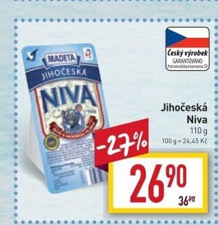 Sýr Niva Jihočeská 50% Madeta