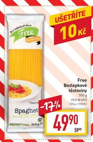 Těstoviny bez lepku Gluten Free