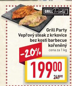 Vepřová krkovice marinovaná steak Grill Party