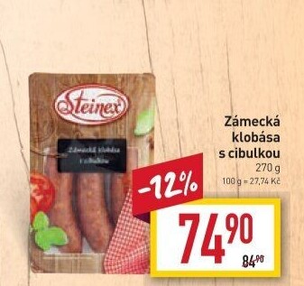 Zámecká klobása s cibulkou Steinex