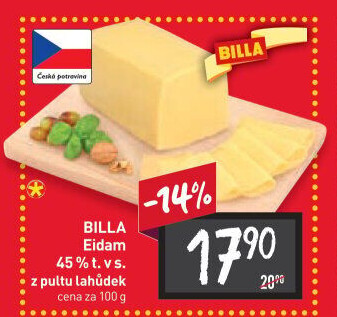 Sýr Eidam 45% Billa