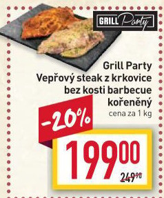 Vepřová krkovice marinovaná steak Grill Party