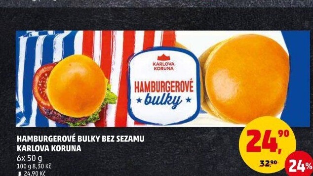 Bulky na hamburger Karlova Koruna