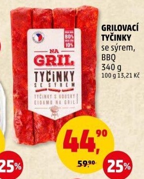 Grilovací tyčinky se sýrem Na gril Penny