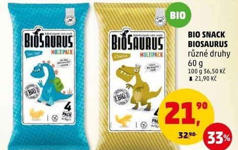 Křupky kukuřičné bez lepku Biosaurus