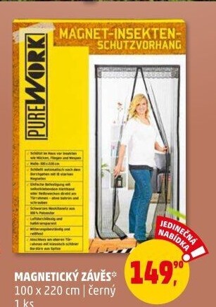 Magnetická síť do dveří proti hmyzu Purework