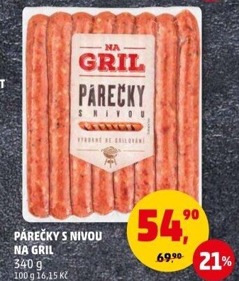 Párečky s nivou Na gril Penny