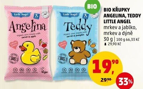 Snack bez lepku pro děti bio Angelina Little Angel