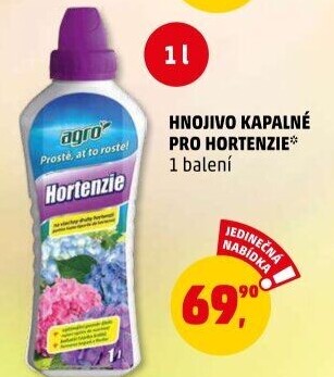 Tekuté hnojivo pro hortenzie Agro