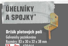 Držák plotových polí