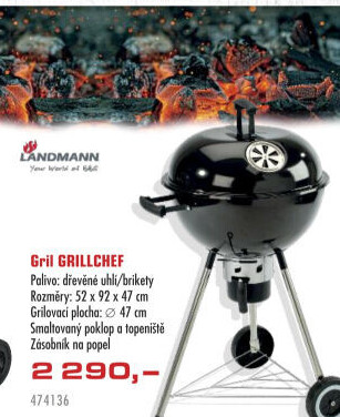 Gril na dřevěné uhlí GrillChef Landmann