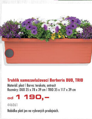 Samozavlažovací truhlík Plastia