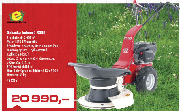 Sekačka bubnová benzinová Eurosystems RS90