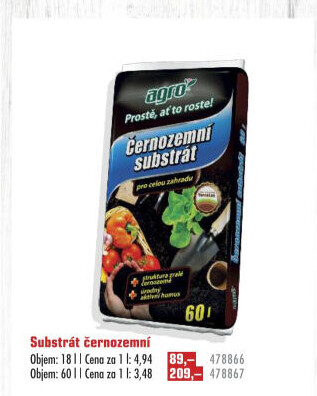 Substrát černozemní Agro