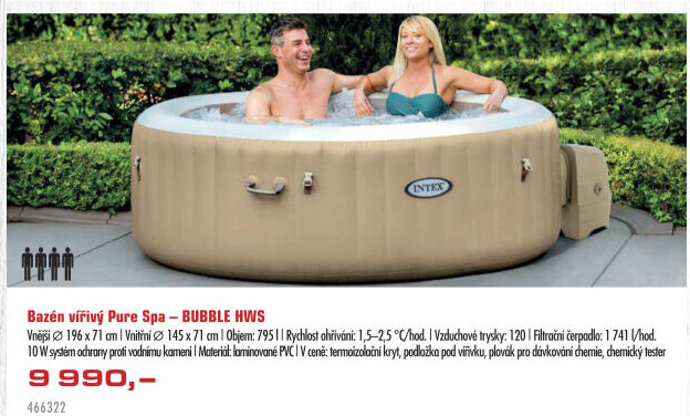 Vířivý bazén Pure Spa Bubble Intex