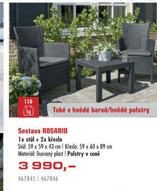 Zahradní set Rosario