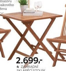 ZAHRADNÍ SKLÁPĚCÍ STOLEK