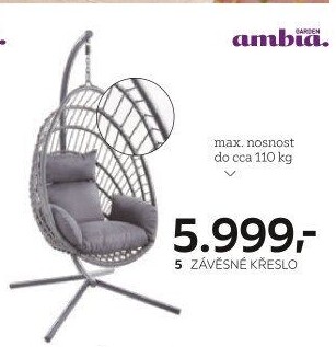 ZÁVĚSNÉ KŘESLO