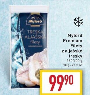 Aljašská treska filety mražená Premium Mylord