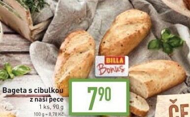 Bageta s cibulkou