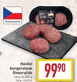 Hovězí burger dvouručák Kostelecké uzeniny